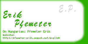 erik pfemeter business card